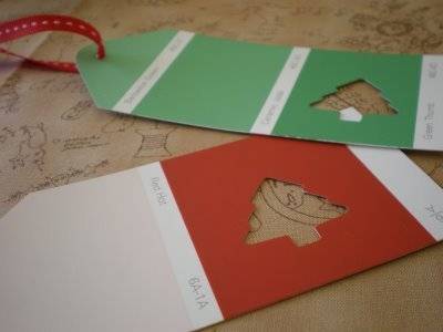 holiday cards in green and red