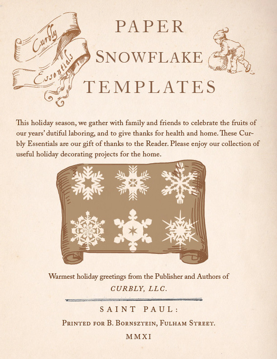 Curbly Essentials: Paper Snowflake Templates