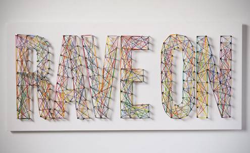Make typographic string art