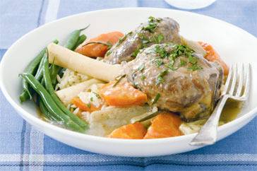 Braised lamb shanks