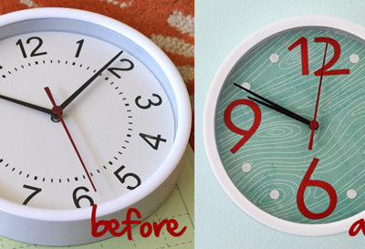 A white clock placed in the floor.