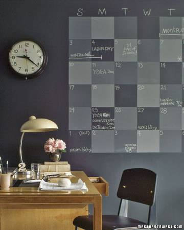 Chalkboard Wall Calendar from Martha Stewart