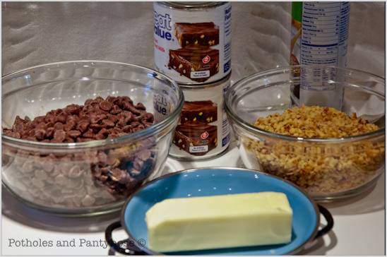 Home made butter with cereal and chocolate