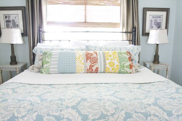 The Handmade Home DIY Patchwork Lumbar Pillow