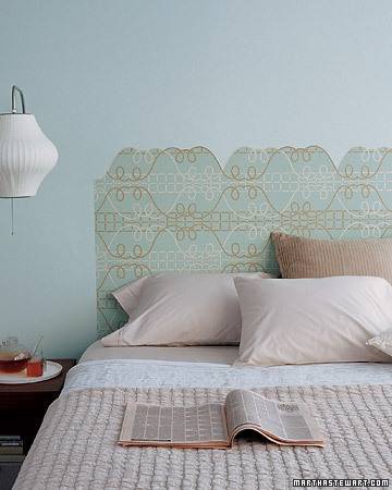 "Attractive Headboard made out of Wallpapers "