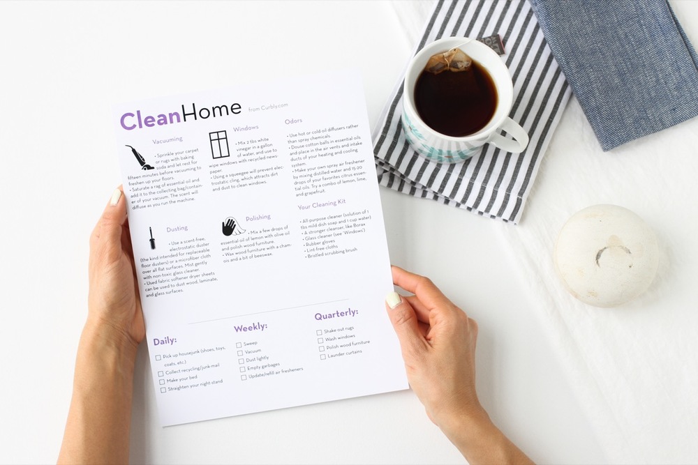 Free Home Cleaning Cheat Sheet and Check List