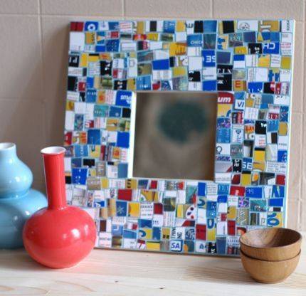 Put old credit cards and such to new use by making a beautiful mosaic!
