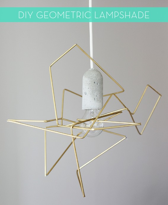 Make A Modern Diy Geometric Lampshade, How To Create A Lampshade From Scratch