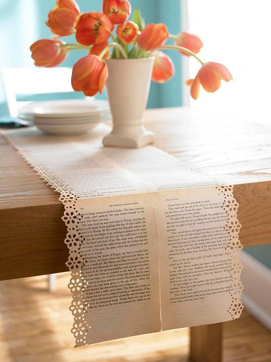 book page table runner