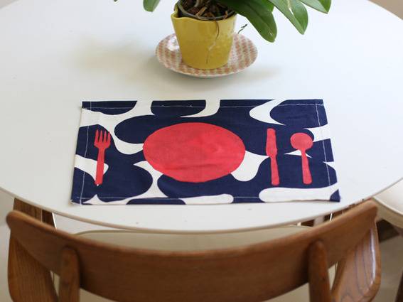 stenciled placemat