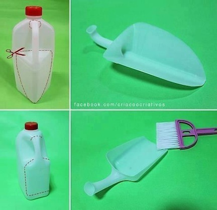 how to turn a milk jug into a scoop