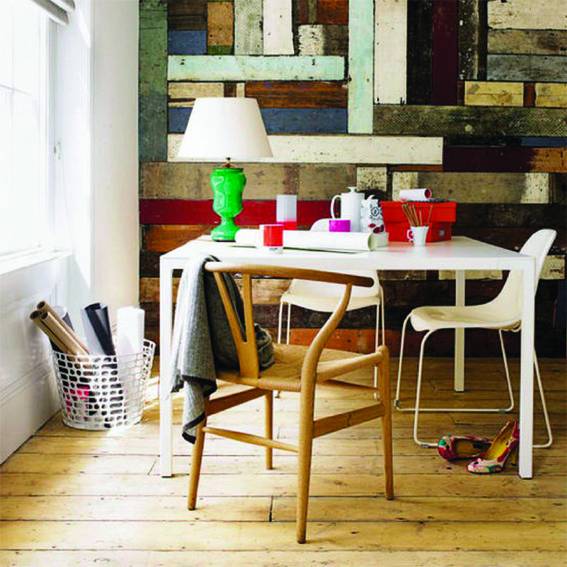" A innovative idea with scrapwood walls"