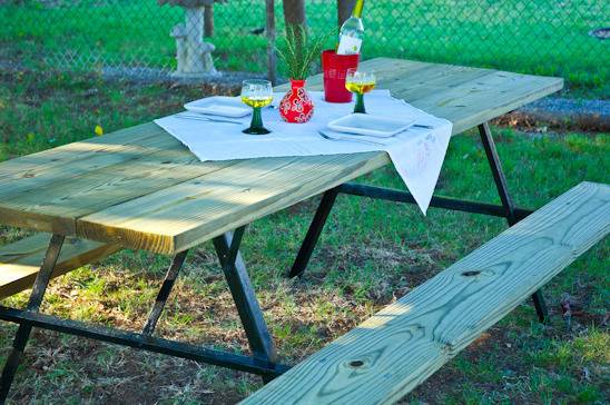 DIY ideas for an large picnic table