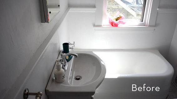 The Curbly House bathroom, before.