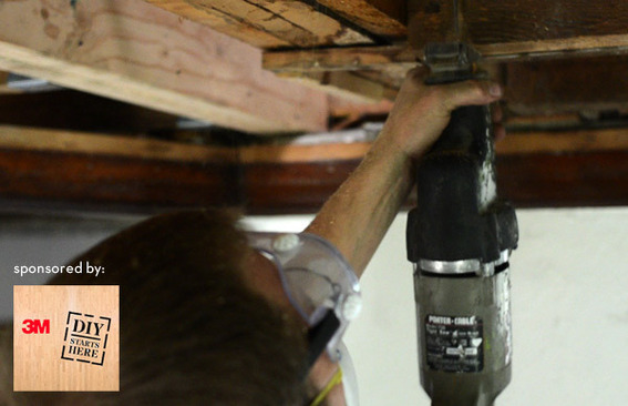 A man fitting a safety glass.