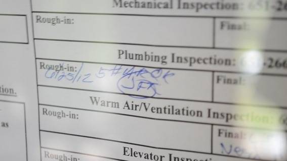 Weee! a signed plumbing permit!