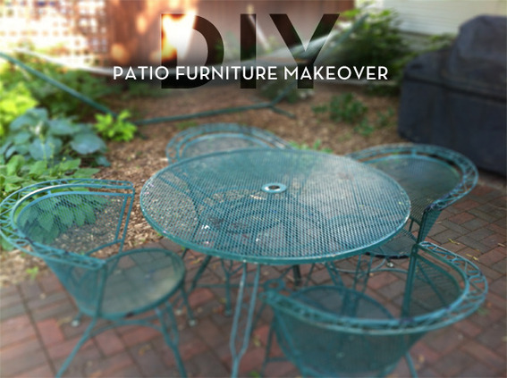 Colorful Patio Furniture Makeover, How To Repaint Wrought Iron Lawn Furniture