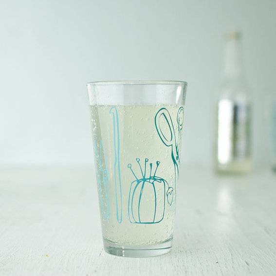 glass decal cups