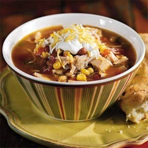 Fiesta Turkey Soup With Green Chile Biscuits Recipe