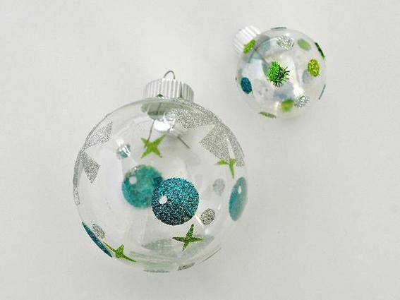 glitter ornaments