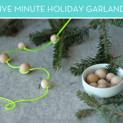 five minute neon holiday garland