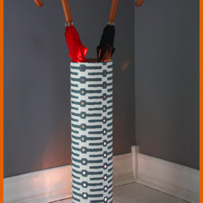 Make a lighted PVC pipe umbrella stand