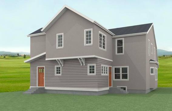 Rendering of the rear of the addition