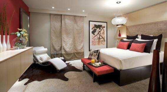 Glass vase kept on the showcase.