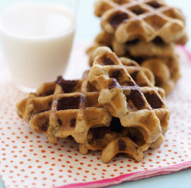 oatmeal chocolate-chip waffle cookies