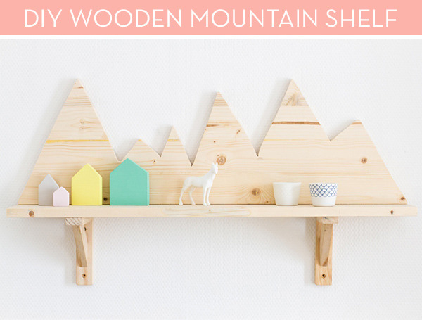 DIY Wooden Mountain Shelf