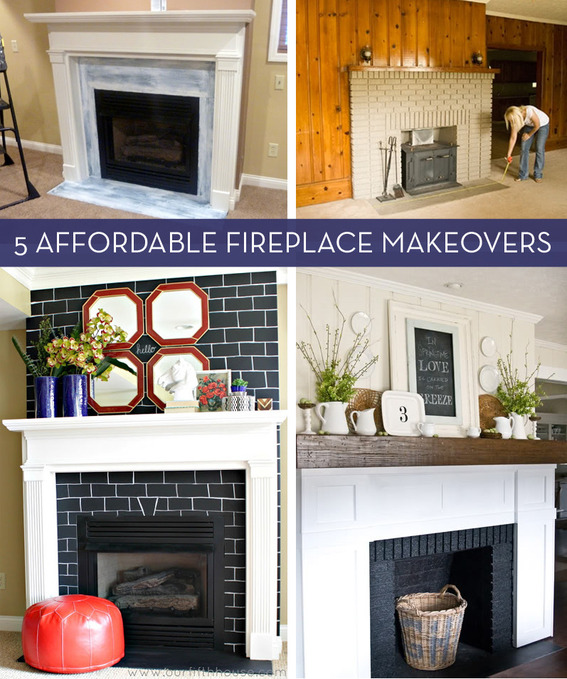 A series of fireplaces shown with each other.