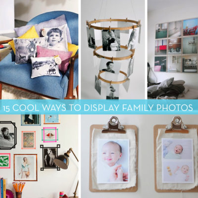 Craft ideas for showing off family photos.