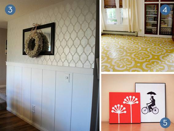 For Stencil art lovers try these clever DIY stencil ideas