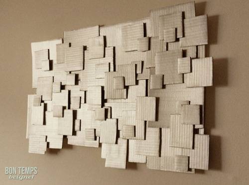 " A paper card board wall art  displayed on a wall "