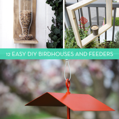 Three artistic and functional bird feeders.