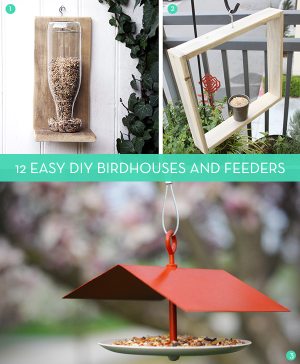 Three artistic and functional bird feeders.