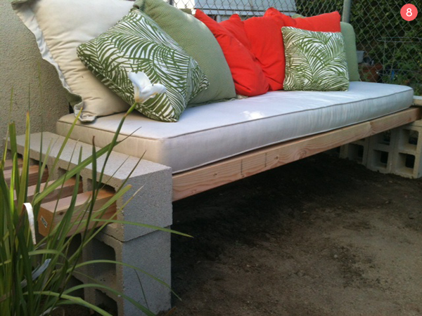 cinder block bench, table, chairs, and more!
