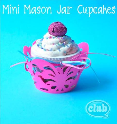 mini cupcake mason jar in purple