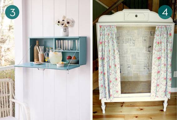 Two examples of how to use and old dresser in new ways.