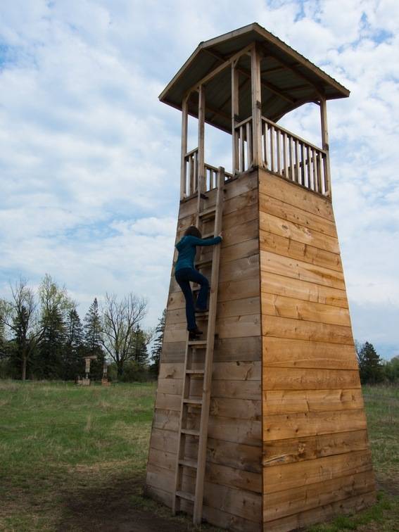 Explore the unique artistic flying house.