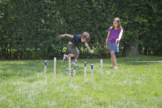 Make a DIY ring toss game for your kids!