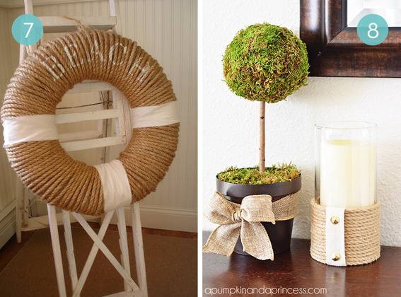 Decorative items in the home.