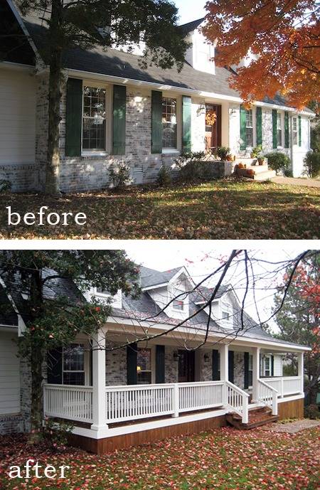 A before and after picture of a dirty home versus a renovated home.