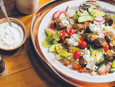 Greek Lamb Meatball Salad