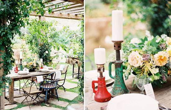 "Table Setting and decoration of an outdoor space for an Occasion"