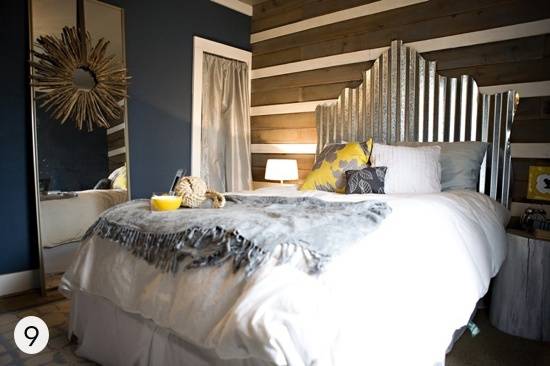 :"A Bed decorated with Head Board made of Metal"