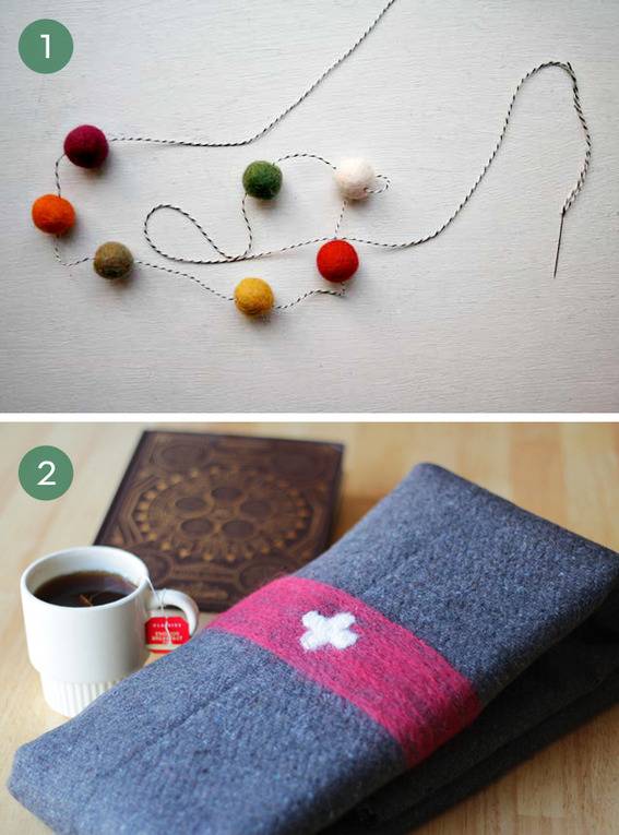 A DIY project made from felt and wool.