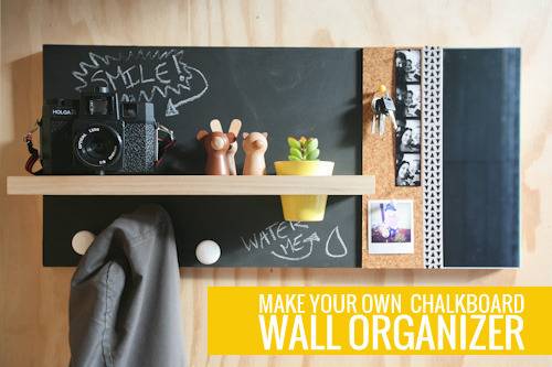 Make Your Own Chalkboard Wall Organizer 