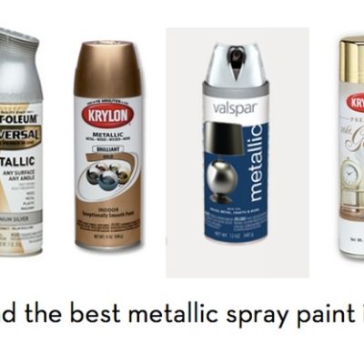 Different types of metallic spray paint.
