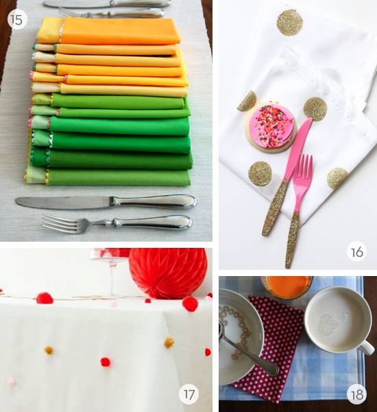 "Creative Ideas for Placemats, Napkins, and Tablecloths"